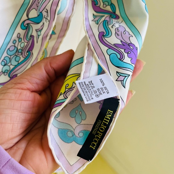 Emilio Pucci Vintage Heavy Silk Scarf - Picture 7 of 7